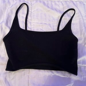 Gymshark Black cropped tank top